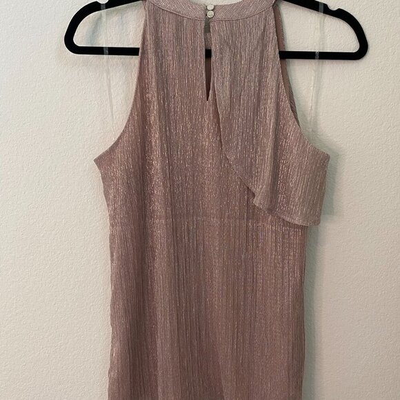 Nine West open shoulder dusty rose metallic top - Picture 4 of 8
